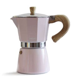 Гейзерная кофеварка Gnali Zani VENEZIA розовая на 6 чашек (240 мл)