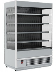 Горка холодильная Полюс FC20-07 VM 1,3-2 (Carboma Cube 1930/710 ВХСп-1,3) (9006-9005 цвет серо-черны